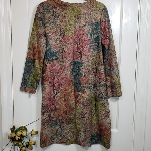 MISSLOOK Fall branches multi colored A-Line dress - Picture 5 of 10
